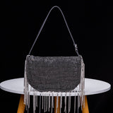 Soft Turn Tassel Rhinestone Evening Top Handbag_Cwab3606