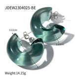 NEW GEOMETRIC COLOR GRADIENT MOON EARRINGS_CWAJE1898