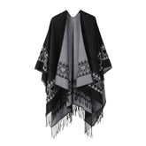 ETHNIC STYLE SHAWL CAPE DOUBLESIDED THICKENED CAPE_CWASC2176