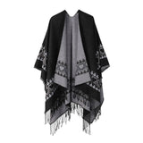 ETHNIC STYLE SHAWL CAPE DOUBLESIDED THICKENED CAPE_CWASC2176