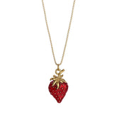 ENAMEL HEART NECKLACE WITH STRAWBERRY CHARM_CWMM8869