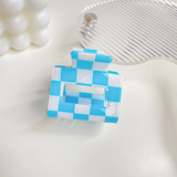 Checkerboard Hair Claw ? Candy Color Acetate Look_Cwmm10084