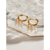 18K GOLD STAINLESS STEEL HOOP PEARL EARRINGS_CWASC1659