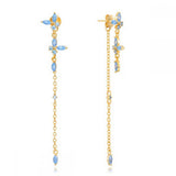 GEOMETRIC ZIRCON OCTAGONAL CHAIN EARRINGS_CWAJE1722