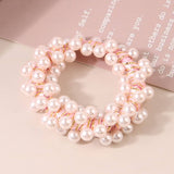 ROSE PEARL HAIR TIES SCRUNCHIES STRETCH HAIR ROPE_CWAHA0407