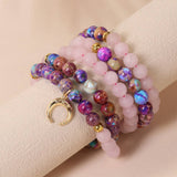 PINK 108 BEADED BRACELETS WITH STRETCHY BANDS_CWAJE3925