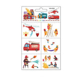 KIDS WATERPROOF FIRE TRUCK TATTOOS FOR SAFETY WEEK_CWMM8259