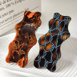 Colorful Line Acetate Duckbill Hair Clip_Cwaha07158