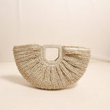 SQUARE HANDLE SEMI CIRCLE PORTABLE STRAW BAG_CWAB1869