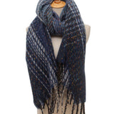 GRADIENT FRINGE SCARF FALL WINTER JACQUARD WRAP_CWASC0874