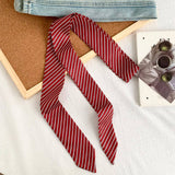 Trendy Striped Scarf Hair Wrap Bag Tie_Cwasc02986