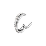 DOUBLE ROW ZIRCON CLOSED NOSE RING PIERCING_CWMM9533