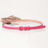 Cwabe0907_Women'S Small Square Buckle Thin Belt