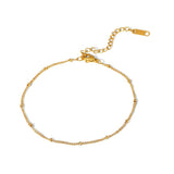 18K GOLD BEADED CHAIN ANKLET NON TARNISH_CWAJE4630