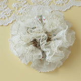 Colorful Floral Ruffled Hair Tie Elastic Durable_Cwaha07530