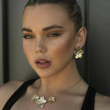 GOLD FLOWER JEWELRY LIGHT LUXURY VERSATILE EARRINGS_CWMM2361