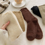 SOLID COLOR WARM THICK FLEECE SOCKS_CWMS0963