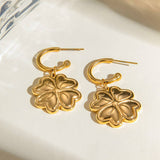 HIGH END LOVE FOUR LEAF CLOVER EARRINGS_CWAJE1895