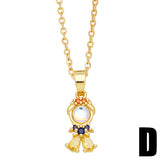 COLORE ZIRCON FAIRY TALE PRINCESS PENDANT NECKLACE_CWAJE0909