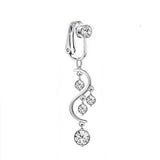 FAKE NAVEL CLIP NO PIERCING BELLY BUTTON RING_CWMM9190