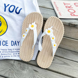 SUNFLOWER FLOWER SUMMER BEACH FLIP FLOPS_CWSHS0670