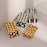 SIMPLE PERSONALITY HIGH END 18K GOLD EARRINGS_CWMM2351