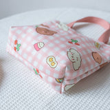 CUTE PRINTED LUNCH TOTE BAG FOR GIRLS SMALL_CWAB5662