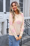 Womens Floral Personality Plus-Size Sweater