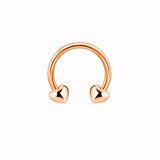 STAINLESS STEEL HEART NOSE RING PIERCING_CWMM9517