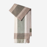 100% WOOL PLAID SCARF LONG WARM WINTER WRAP_CWASC1095