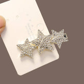 STARFISH FIVE POINTED STAR PEARL DUCKBILL HAIRPIN_CWAHA4660