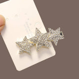 STARFISH FIVE POINTED STAR PEARL DUCKBILL HAIRPIN_CWAHA4660