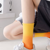 MIDDLE TUBE TIE DYED SKATEBOARD SPORTS SOCKS_CWMS0242