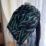 STRIPED PRINT FAUX CASHMERE SCARF FOR WINTER_CWASC1472