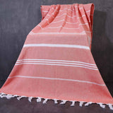 STRIPED TASSEL BATH TOWEL SOFT ABSORBENT LARGE_CWMM7665