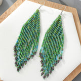 BOHEMIAN TASSELS DANGLE EARRINGS BEADED_CWAJE0754