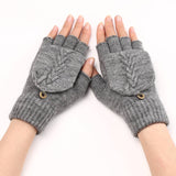 Flap Half Finger Wool Warm Gloves_Cwag0098