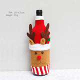 FLEECE REINDEER WINE BOTTLE COVER CHRISTMAS_CWAJE05399