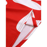 FASHIONABLE PRINTED LACE UP OVERSIZED DRESS_CWDMD3696