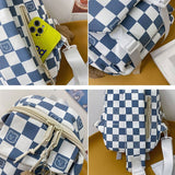 CLASSIC CONTRAST PLAID SHOULDER BAG_CWAB1607