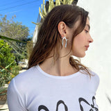 PERSONALIZED ALL MATCH 18K GOLD BOW EARRINGS_CWASC1655