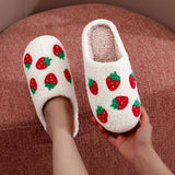 Warm Winter Strawberry Soft-Soled Cotton Slippers_Cwmm3057