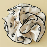Large Floral Chiffon Scrunchie Ponytail Holder_Cwaha07523
