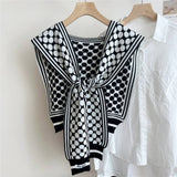 FLORAL KNIT SHAWL LIGHT CARDIGAN SCARF FOR WOMEN_CWASC0847