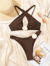 SEXY 3D FLORAL HOLLOW BIKINI SWIMSUIT WOMEN BEACHWE_CWMW0700