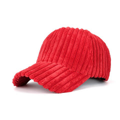 SPRING SUMMER STRIPED CORDUROY BASEBALL CAP CWAH208
