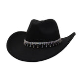 MEN WOMEN WOOL BLEND COWBOY FEDORA ETHNIC STYLE_CWAH04372