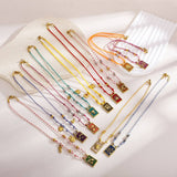 HANDMADE ZODIAC ROPE NECKLACE WITH OCEAN CHARMS_CWMM8830