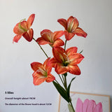 ARTIFICIAL AMARYLLIS LILY STEM WITH 5 BLOOMS_CWMM6503