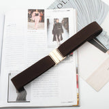 Cwabe0550_Perforation Free Metal Square Buckle Elastic Belt